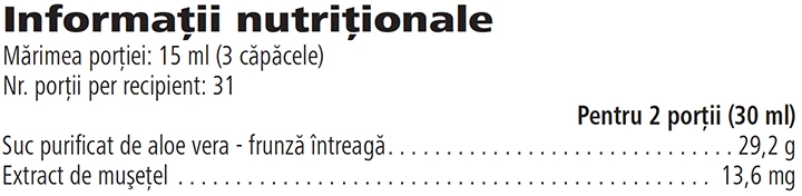 Herbalife AloeMax Original Informaţii nutriţionale