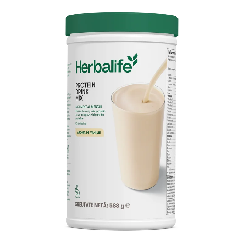 Protein Drink Mix – aromă de vanilie, 588 g