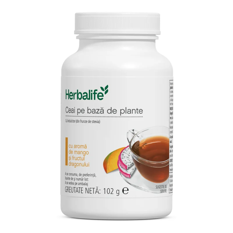 Ceai instant pe bază de plante 102 g – Mango și fructul dragonului (nou)